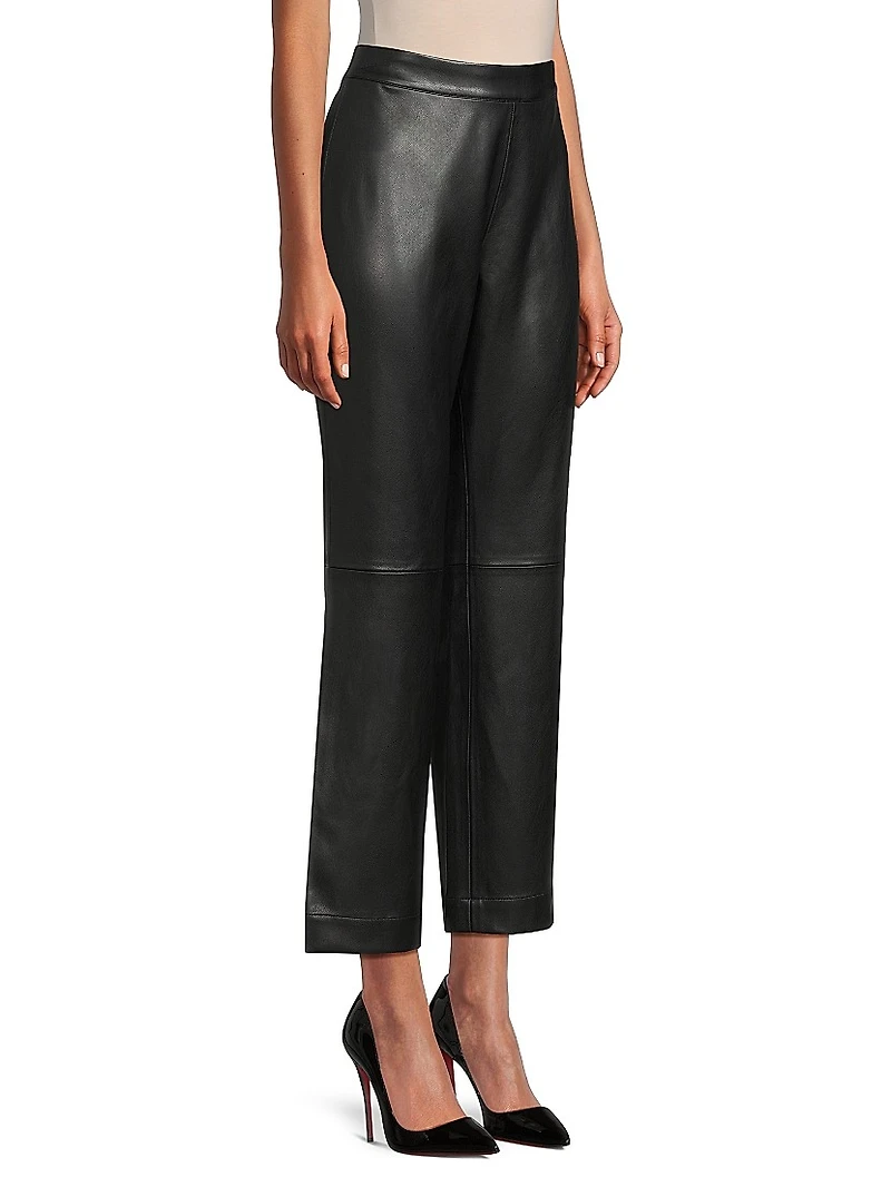 July Panadi Faux Leather Flare Pants