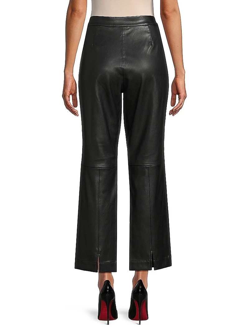 July Panadi Faux Leather Flare Pants
