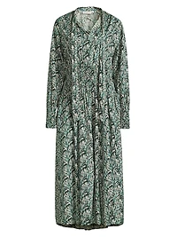 Nomina Tie-Neck Seersucker Dress
