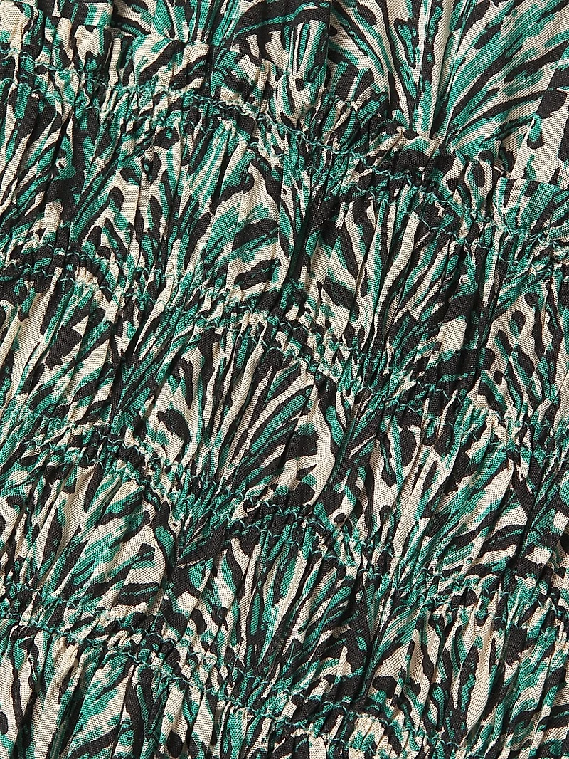 Nomina Tie-Neck Seersucker Dress