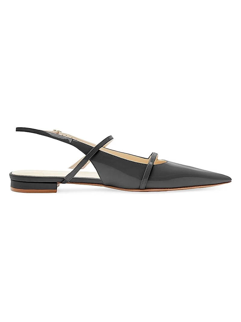 Tita Double-Strap Leather Flats