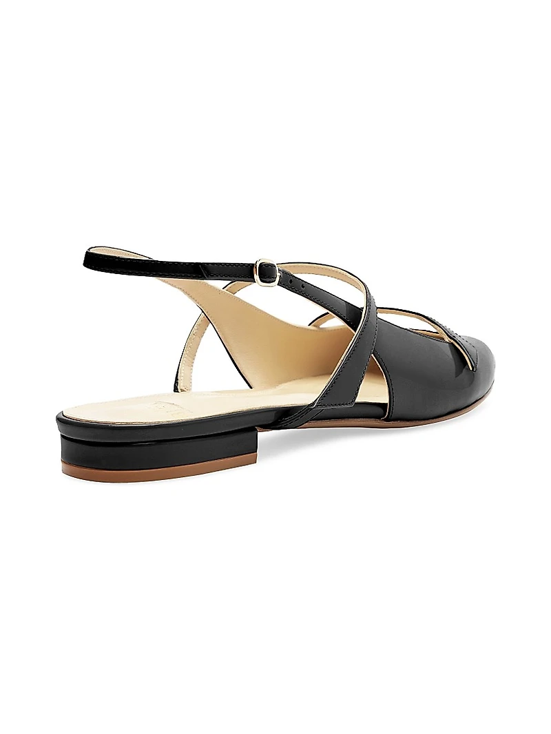 Tita Double-Strap Leather Flats