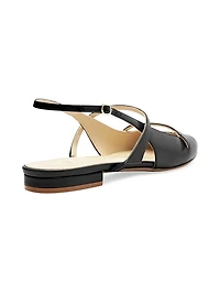 Tita Double-Strap Leather Flats