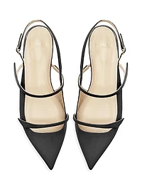 Tita Double-Strap Leather Flats