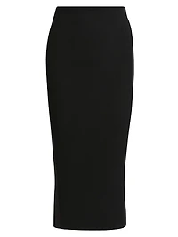 Hobble Embellished Wool Crepe Skirt