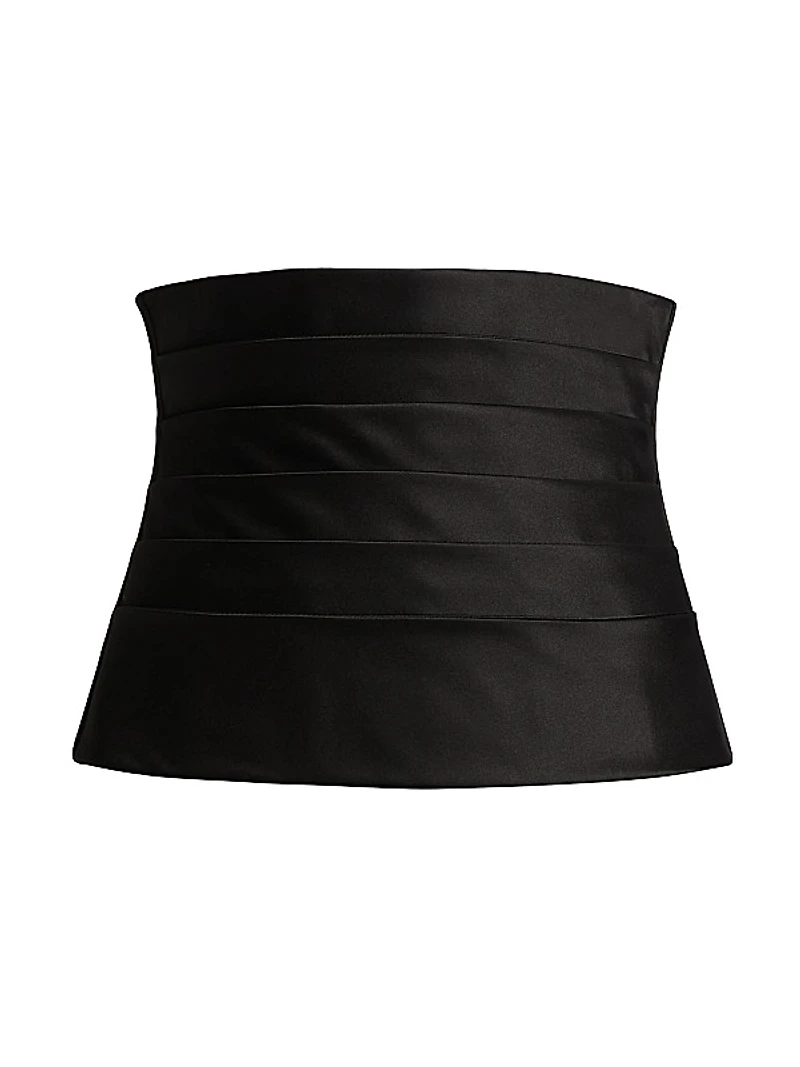 Silk Faille Cummerbund Corset