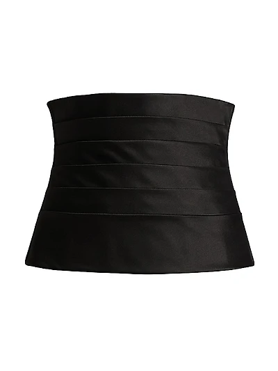 Silk Faille Cummerbund Corset