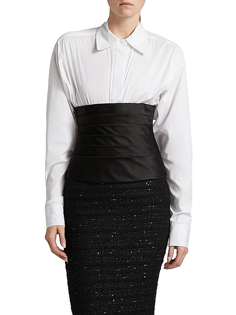 Silk Faille Cummerbund Corset