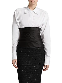 Silk Faille Cummerbund Corset