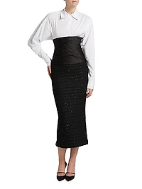 Silk Faille Cummerbund Corset