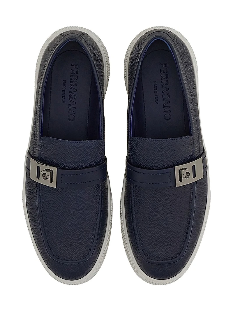 Brad Gancio Leather Slip-On Sneakers