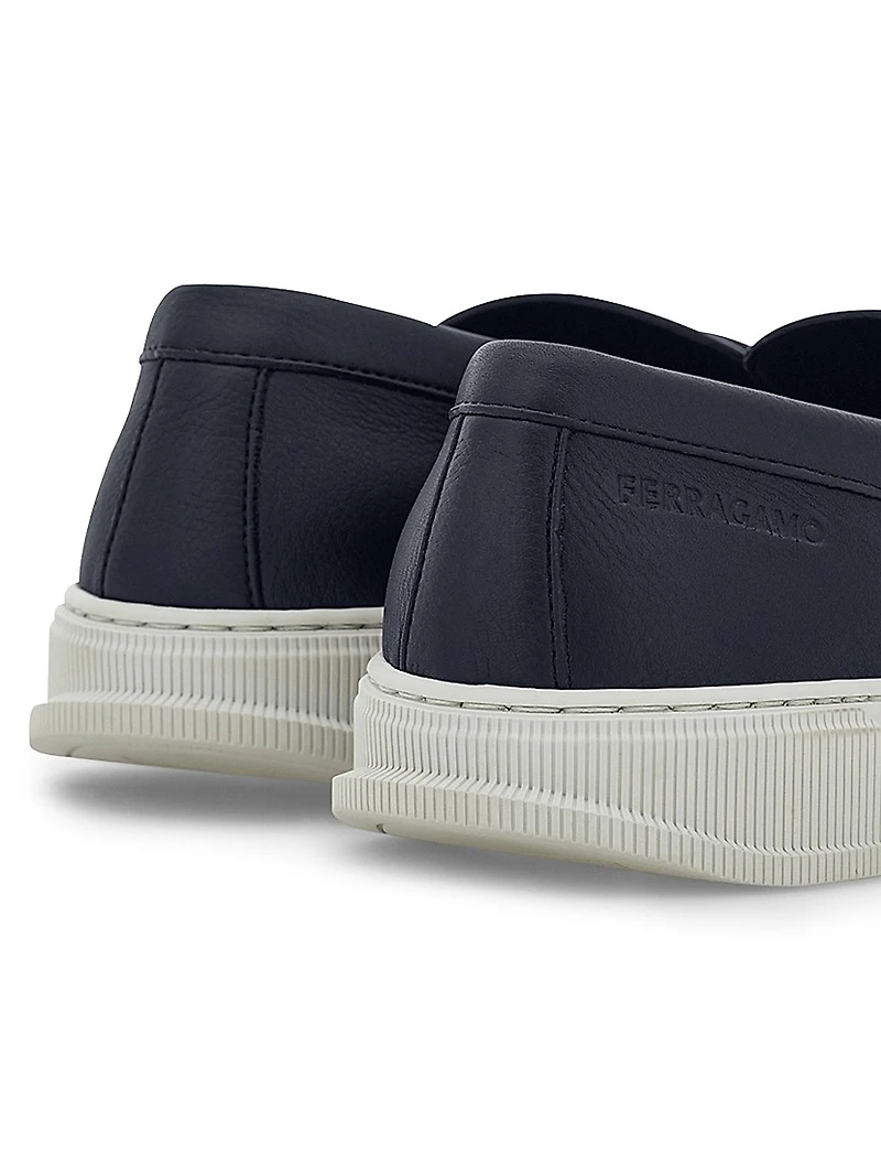 Brad Gancio Leather Slip-On Sneakers
