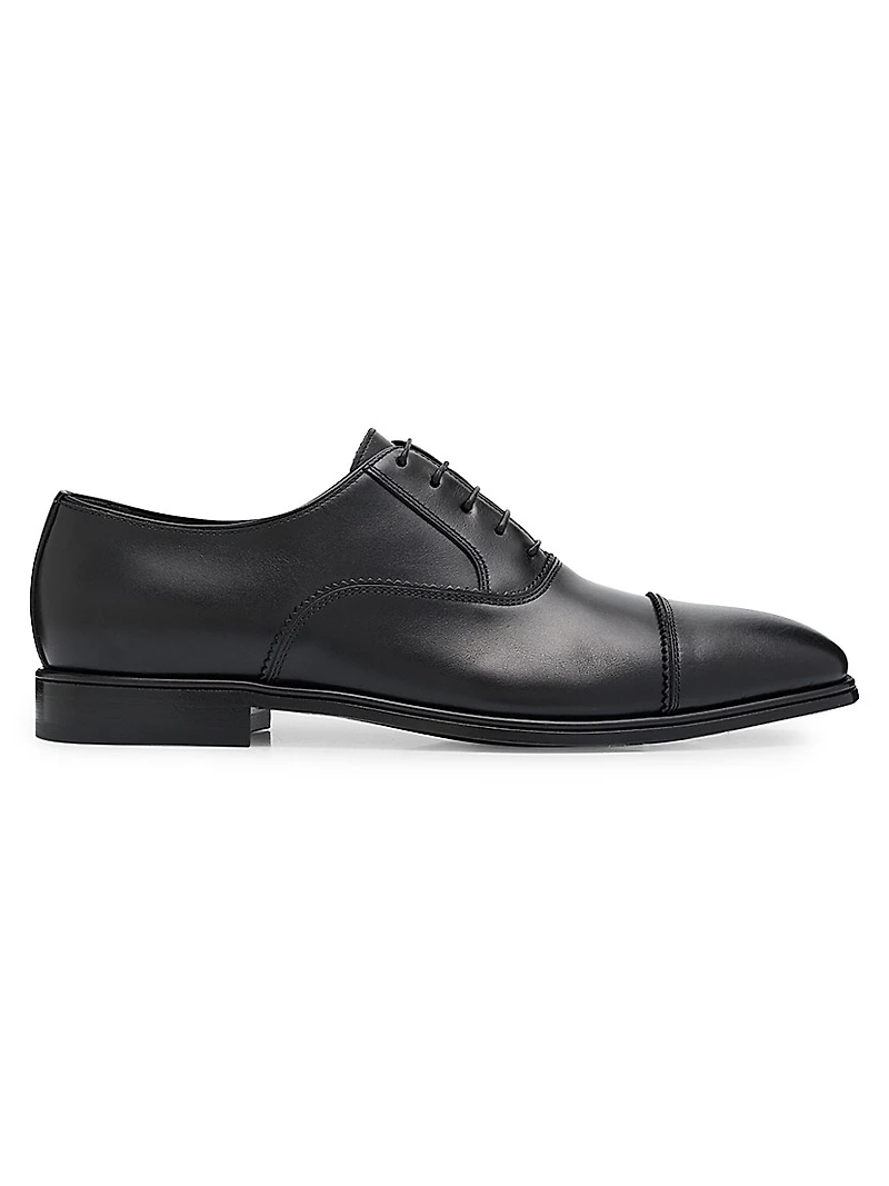 Boston Doupont Leather Cap-Toe Brogue Oxfords