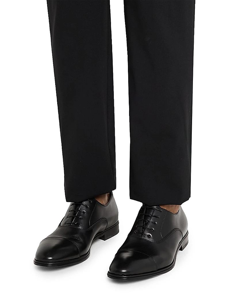 Boston Doupont Leather Cap-Toe Brogue Oxfords