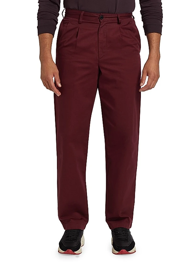 Double-Pleat Chino Pants