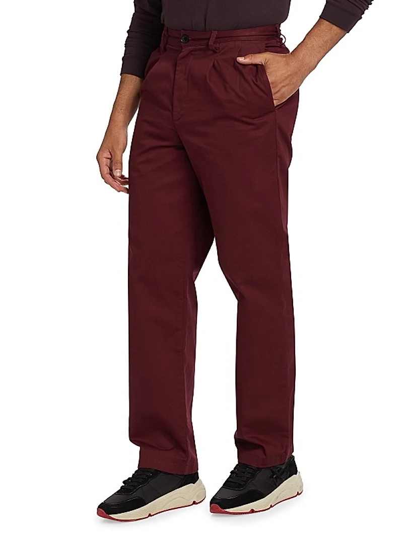 Double-Pleat Chino Pants