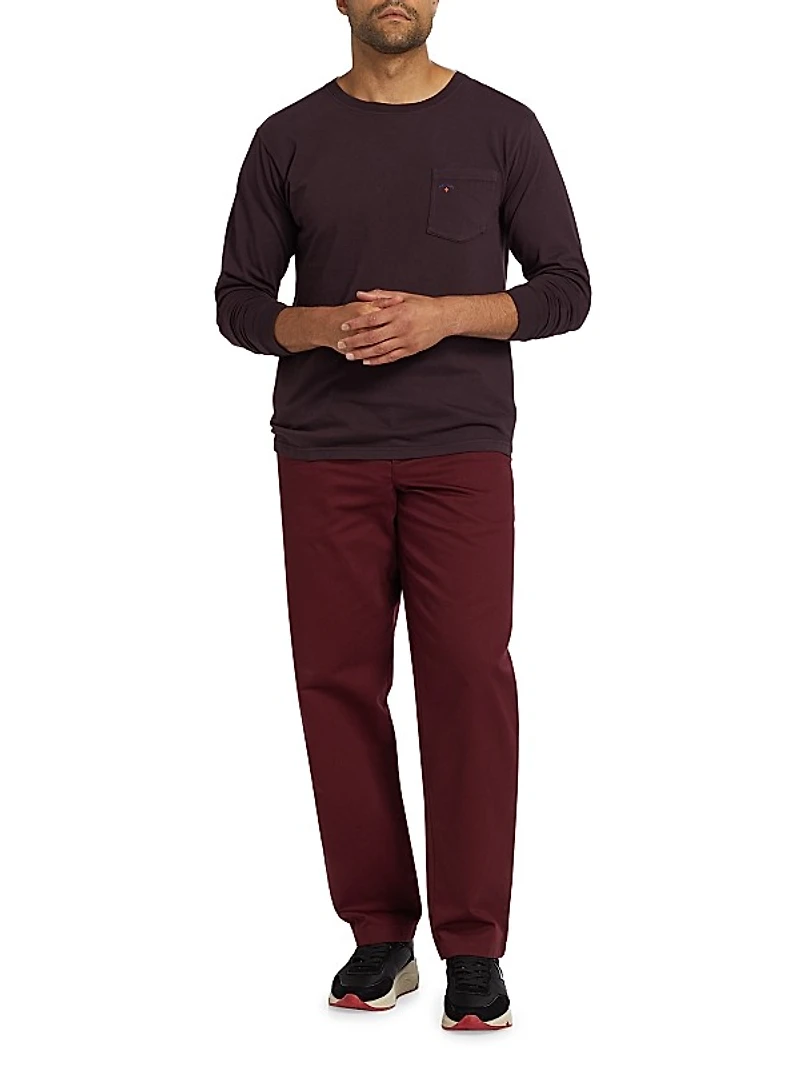 Double-Pleat Chino Pants