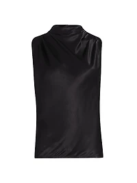 Kaleen Gathered Satin Top
