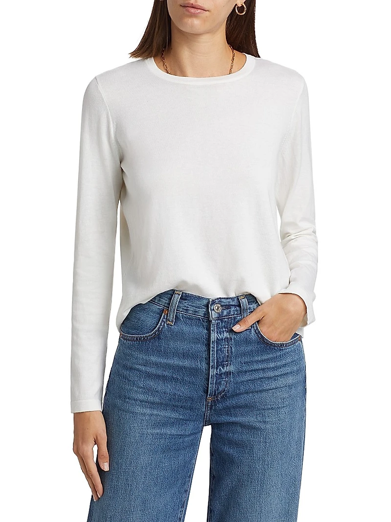 Cotton-Cashmere Long-Sleeve T-Shirt