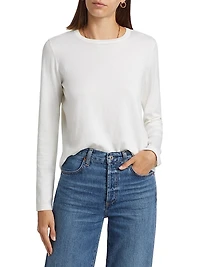 Cotton-Cashmere Long-Sleeve T-Shirt