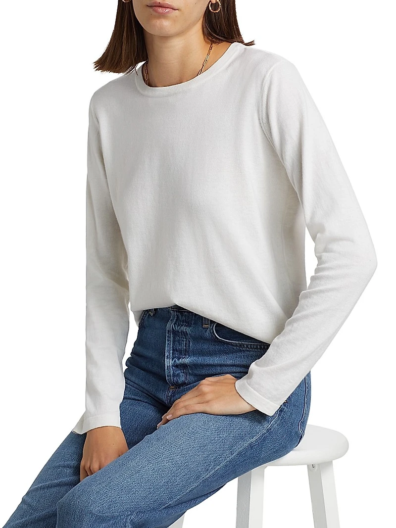 Cotton-Cashmere Long-Sleeve T-Shirt