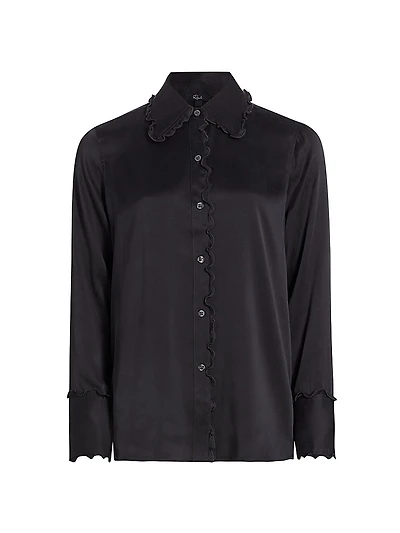 Fia Silk Ruffled Blouse