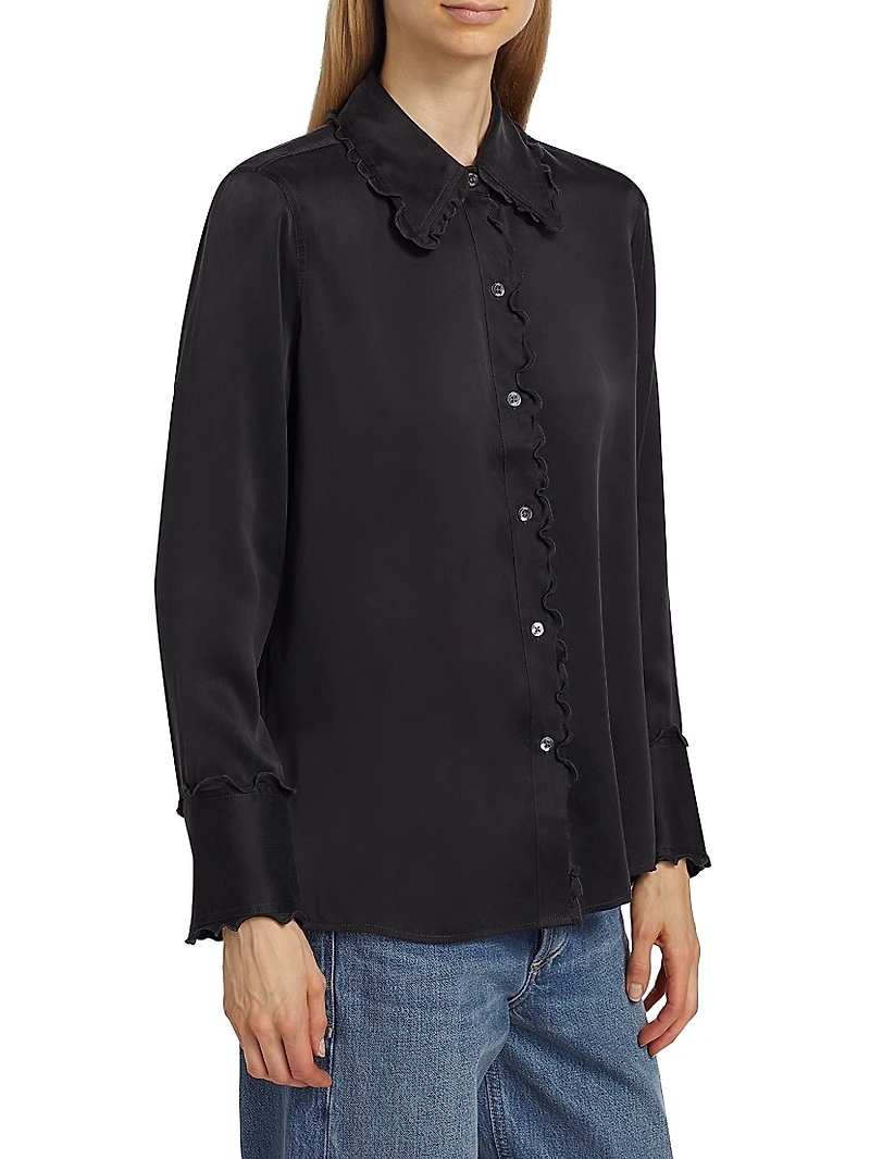 Fia Silk Ruffled Blouse