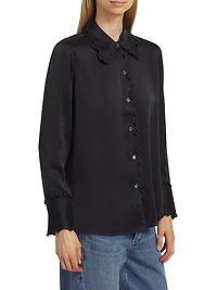 Fia Silk Ruffled Blouse