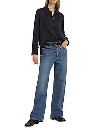 Fia Silk Ruffled Blouse