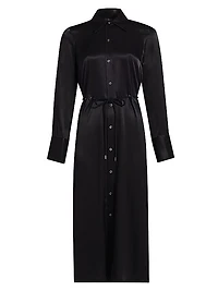 Anina Satin Midi Shirtdress