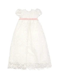Baby Girl's Venice Lace Christening Gown & Bonnet Set