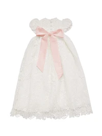 Baby Girl's Venice Lace Christening Gown & Bonnet Set