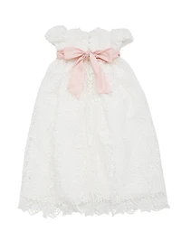 Baby Girl's Venice Lace Christening Gown & Bonnet Set
