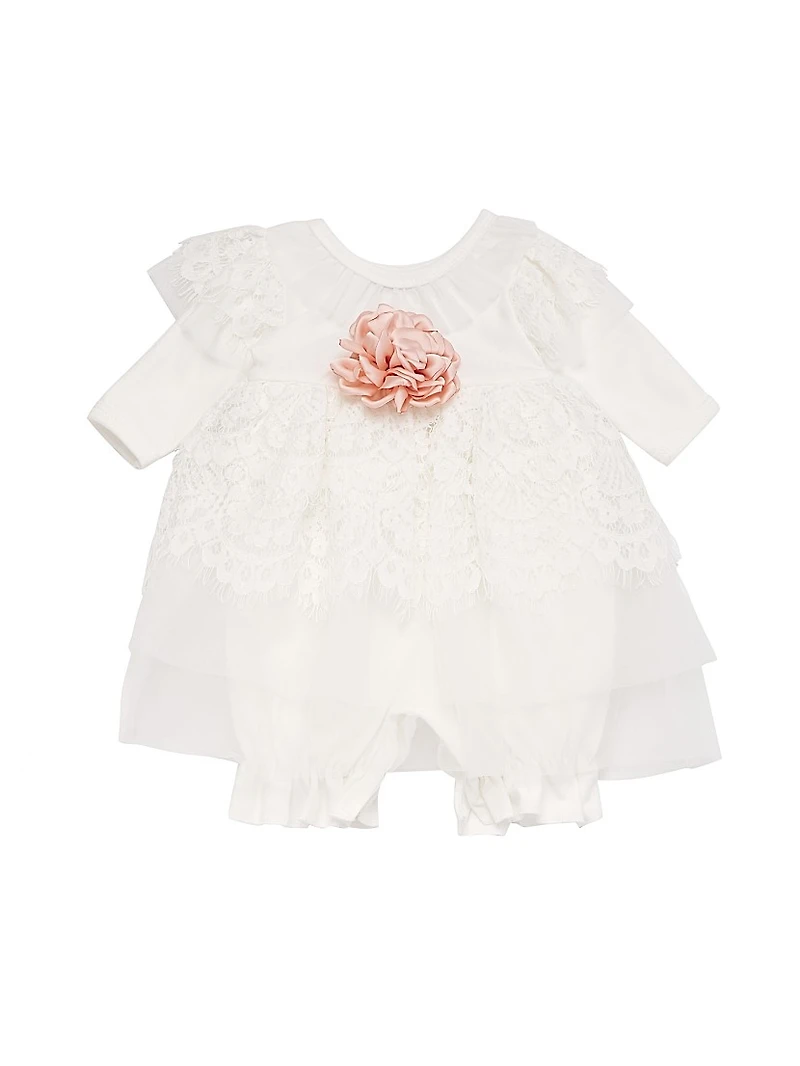 Baby Girl's 4-Piece Long-Sleeve Dress, Headband, Booties & Blanket Set