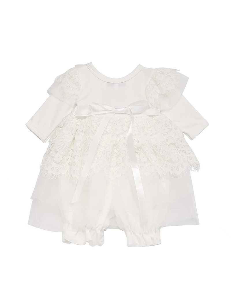 Baby Girl's 4-Piece Long-Sleeve Dress, Headband, Booties & Blanket Set