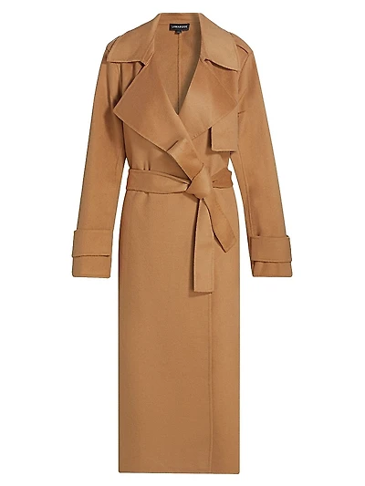 Margaret Wool-Blend Trench Coat