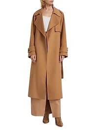 Margaret Wool-Blend Trench Coat