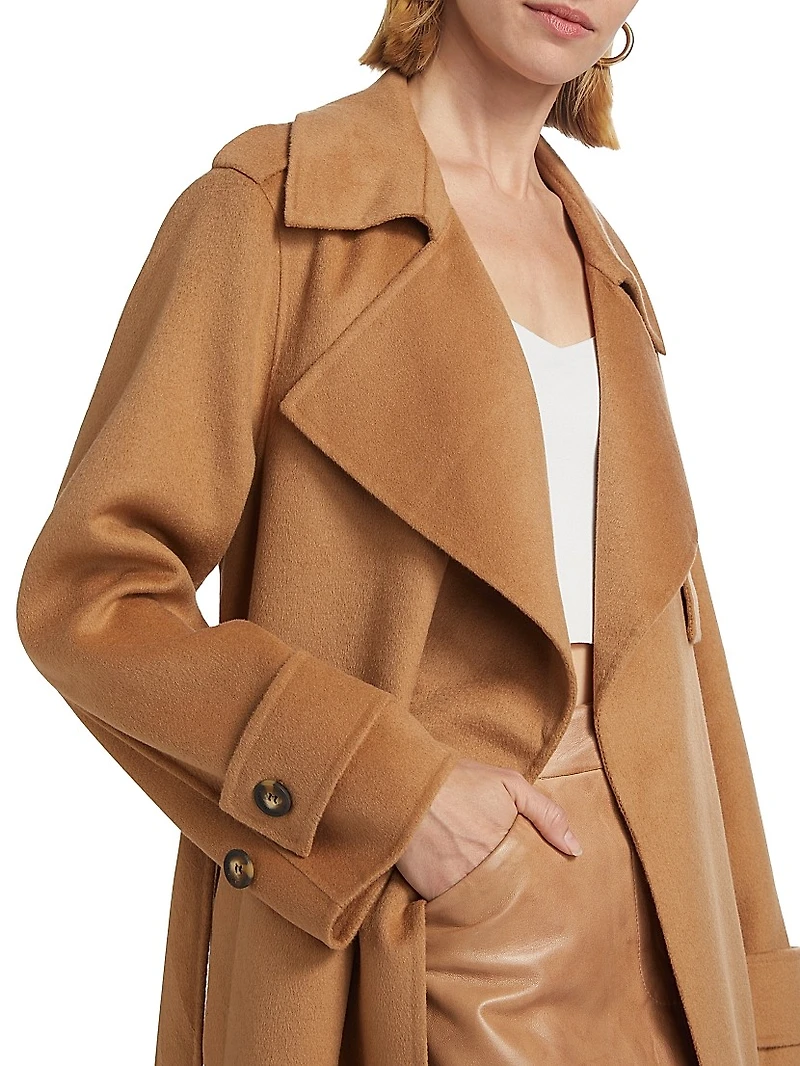 Margaret Wool-Blend Trench Coat