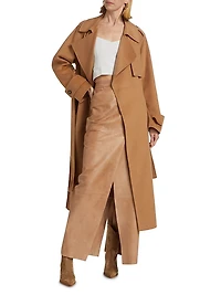 Margaret Wool-Blend Trench Coat