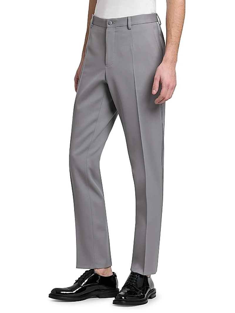Tailored Wool Tuxedo Pants