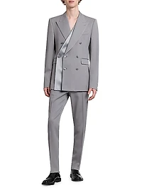 Tailored Wool Tuxedo Pants