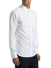 Monogram Cotton Button-Down Oxford Shirt