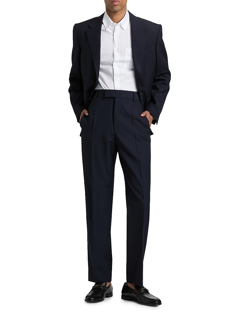 Monogram Cotton Button-Down Oxford Shirt