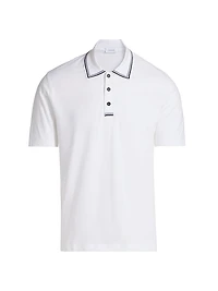Piqué Jersey Knit Polo Shirt