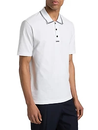 Piqué Jersey Knit Polo Shirt