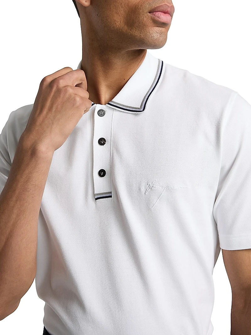 Piqué Jersey Knit Polo Shirt