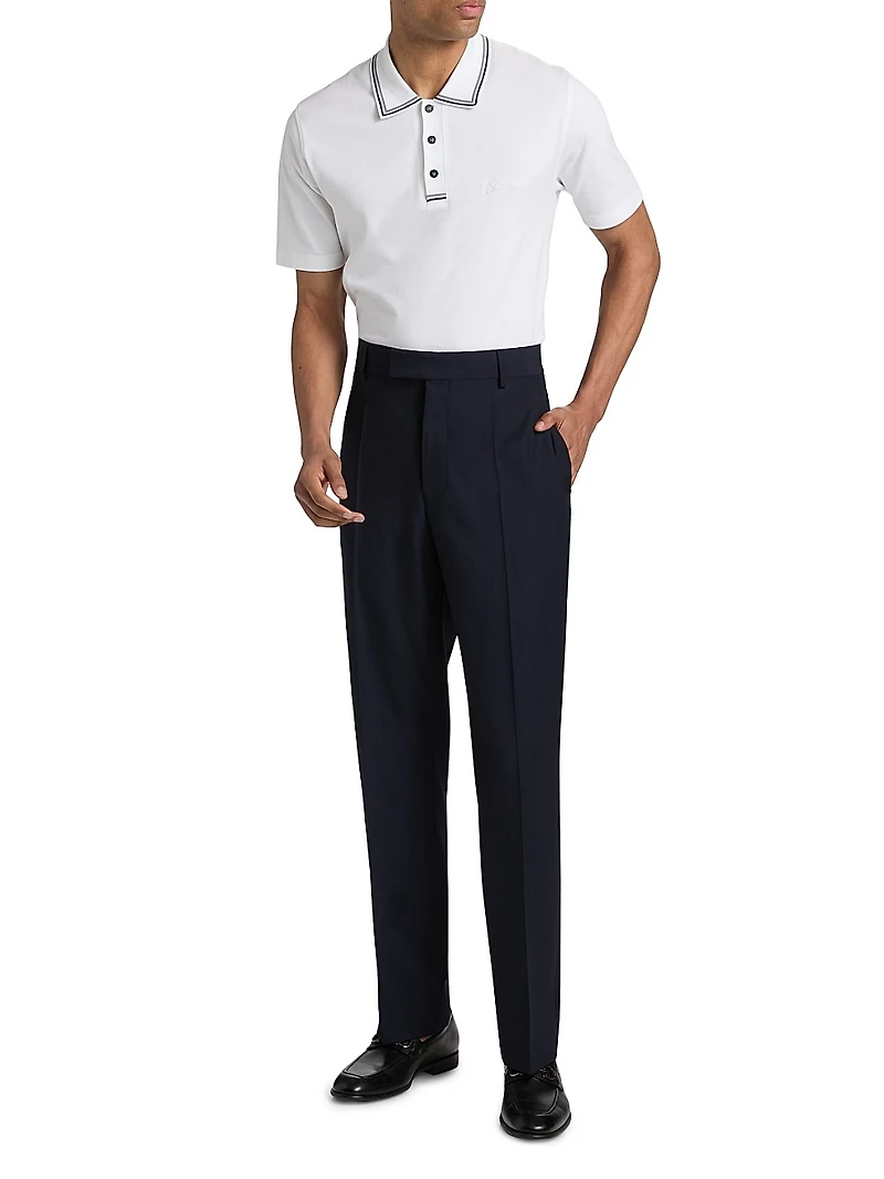 Piqué Jersey Knit Polo Shirt