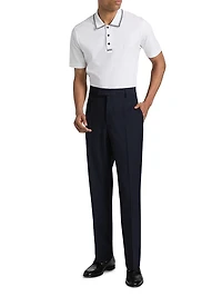 Piqué Jersey Knit Polo Shirt