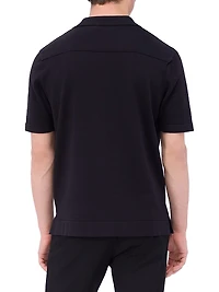 Rib-Knit Cotton-Silk Button-Front Sweater