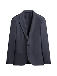 Stretch-Wool Single-Breasted Blazer